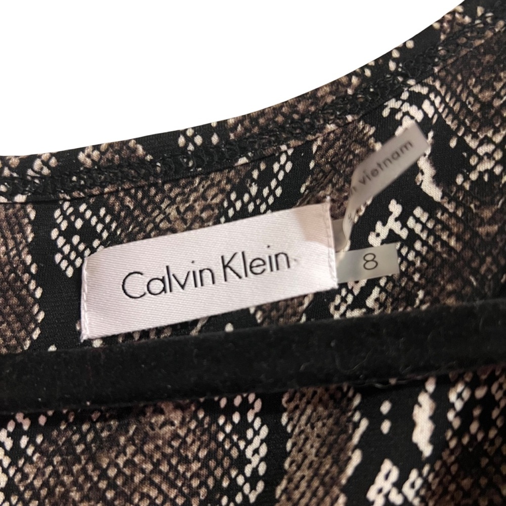 Calvin Klein Snake Print Drawstring Jumpsuit Size… - image 4